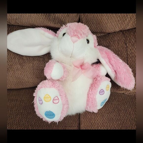 Plush Pink Easter Bunny Rabbit ♥︎ Perfect for Birthday or Easter Basket!♥︎ - Picture 1 of 5